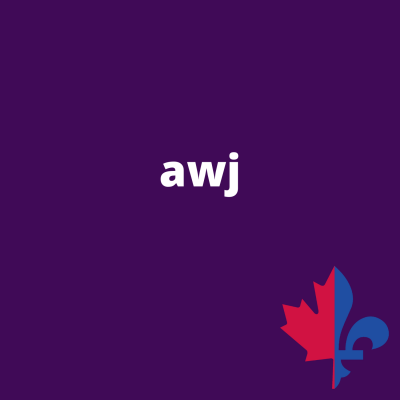 AWJ uni mauve - Fait au Québec
